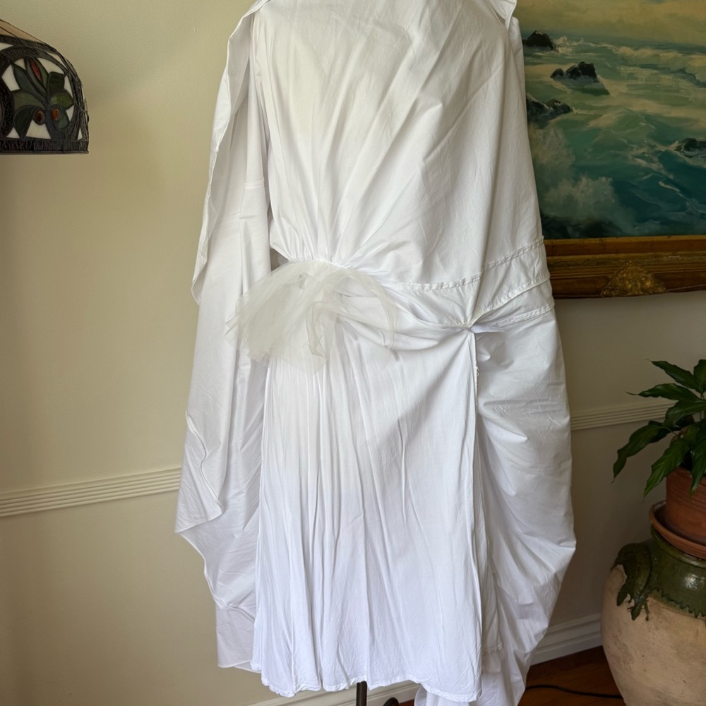 House of CB ADABELLA- White Cotton Halter Dress - Picture 6 of 11